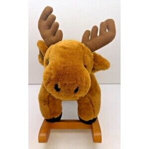Vintage ABC Distributing Christmas Plush Reindeer Rocking Horse Accessory 11"